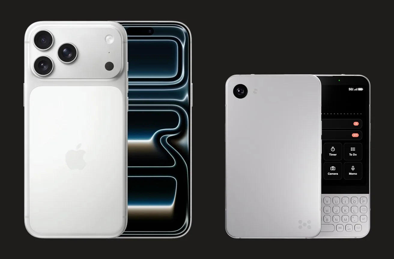 Size comparison: iPhone 17 Pro Max and Minimal Phone 2